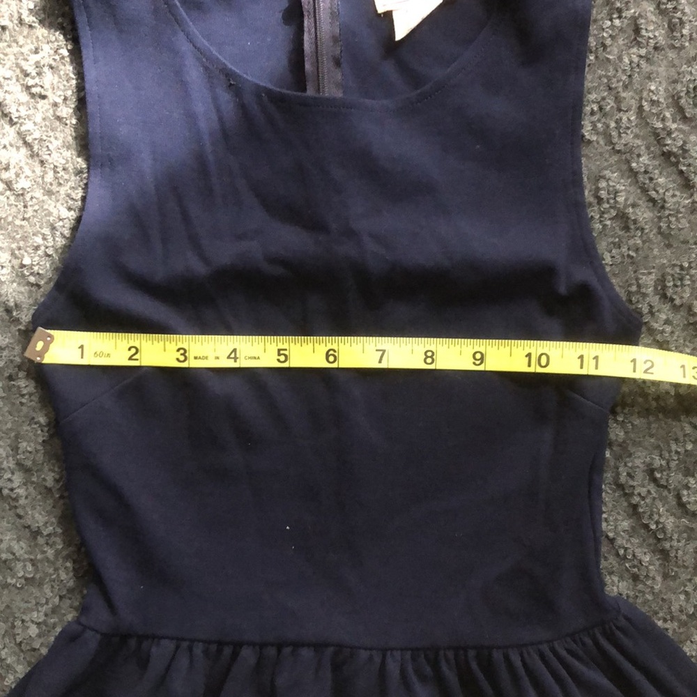 Navy and White Striped Midi Dress - Picture 6 of 8